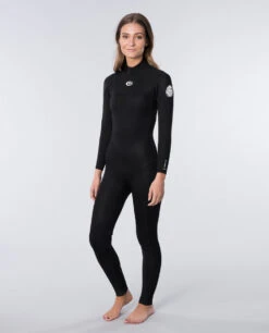 Combinaison Ripcurl Femme Freelite 4/3 Zip Dos - Black