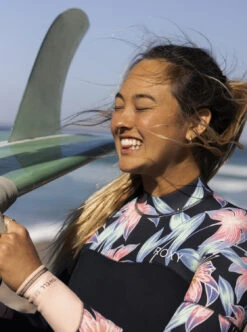 Shorty Roxy 2mm Swell Series Manches Longues - Anthracite Paradise -Vêtements D'eau 2 0 SWS LS BZ J 0 270093 1