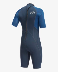 Shorty Manches Courtes Back Zip Pour Homme Billabong 2/2mm Intruder - Navy -Vêtements D'eau 202 INTRUDER BZ SS SPRING 0 271219 1