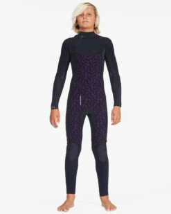 Combinaison De Surf Billabong 5/4mm Absolute Zip Poitrine Pour Garçon - LAGOON -Vêtements D'eau 504 BOYS ABSOLUTE CZ FULL 0 244575 2