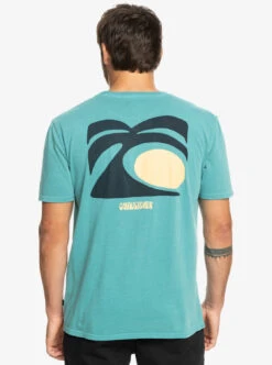 T-shirt Pour Homme Quiksilver Arts In Palm - Brittany Blue -Vêtements D'eau ARTS IN PALM SS 0 271183 1