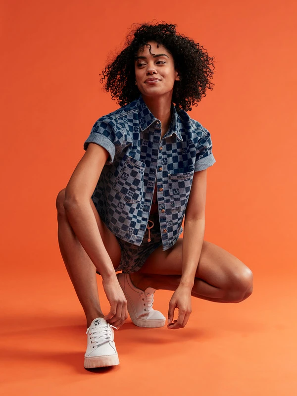 Chemise En Jean Pour Femme Roxy Blue Wave Club Printed - Mood Indigo 2 Chemise En Jean Pour Femme Roxy Blue Wave Club Printed - Mood Indigo – Image 2