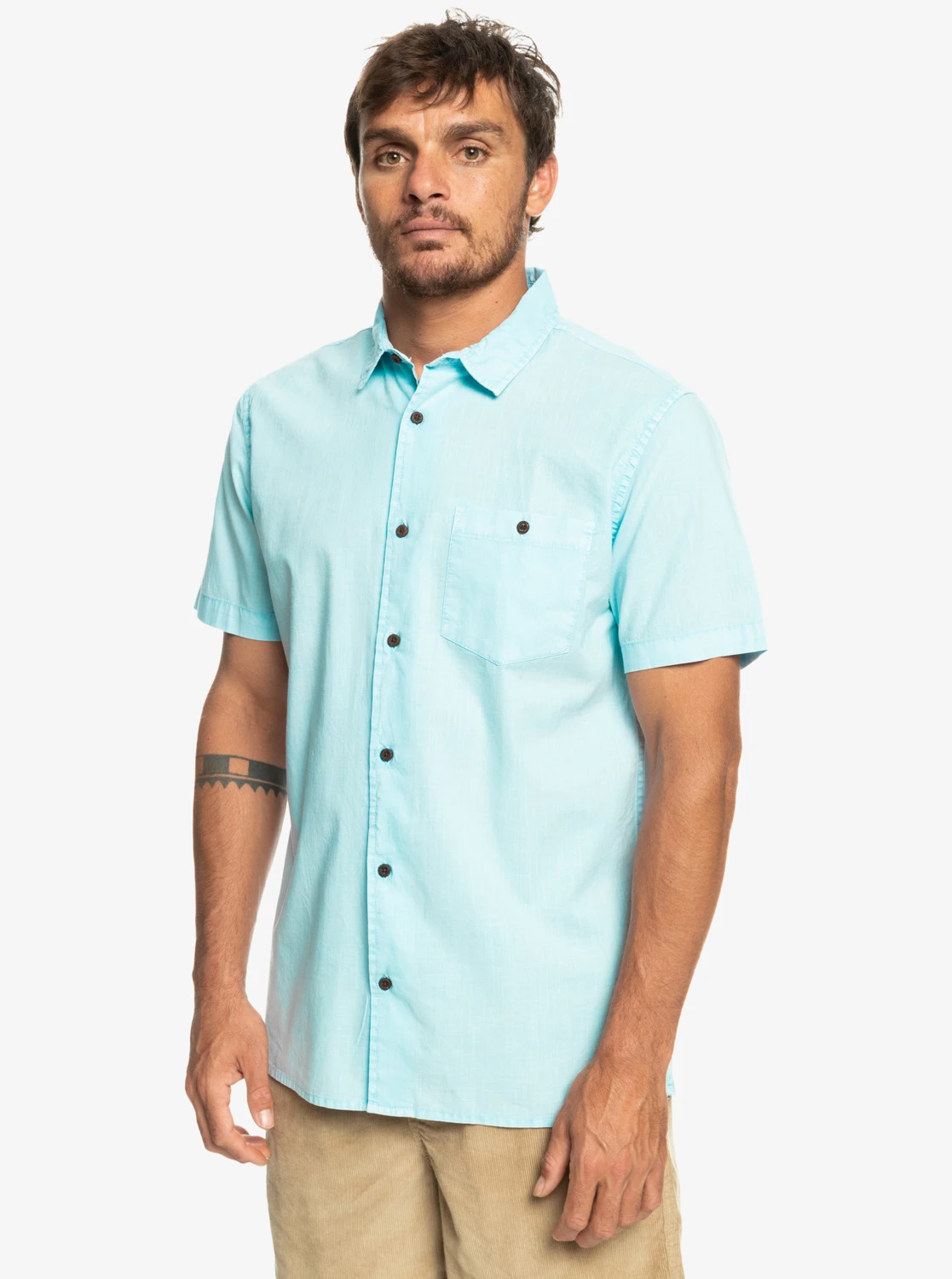 Chemise Manches Courtes Pour Homme Quiksilver Bolam - Celestial Blue 2 Chemise Manches Courtes Pour Homme Quiksilver Bolam - Celestial Blue – Image 2