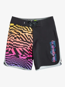 Boardshort Pour Garçon 8-16 Ans Quiksilver SURFSILK RADICAL SCALLOP 16 - Black