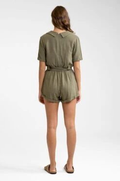Combinaison Short Rhythm Catalina Short Sleeve Romper - Khaki -Vêtements D'eau CATALINA SHORT SLEEVE ROMPER 0 220830 2