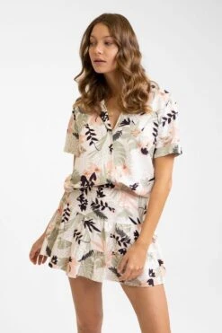 Chemise Rhythm Santa Barbara Short Slv Collared Shirt - White