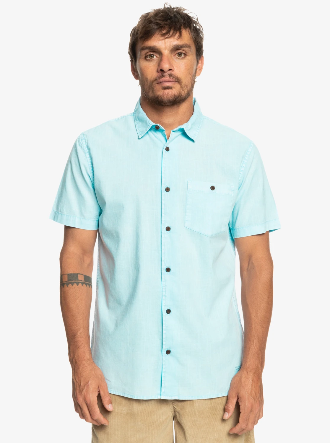 Chemise Manches Courtes Pour Homme Quiksilver Bolam - Celestial Blue 1 Chemise Manches Courtes Pour Homme Quiksilver Bolam - Celestial Blue