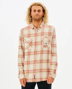 Ripcurl Chemise Manches Longues Rip Curl Salt Water Culture Flannel - Bone