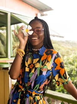 Combishort ROXY REAL YESTERDAY - Anthracite Flower Jammin