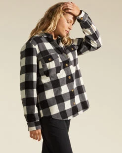 Surchemise Billabong En Flanelle Pour Femme - Forge - WHITE/BLK 5 Surchemise Billabong En Flanelle Pour Femme - Forge - WHITE/BLK -Vêtements D'eau FORGE FLEECE 0 259692 1