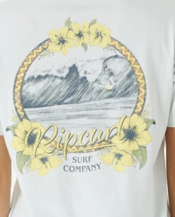 Ripcurl T-shirt à Manches Courtes Rip Curl Hula Surfer Coupe Relax - Light Blue -Vêtements D'eau HULA SURFER RELAXED TEE 0 258725 1