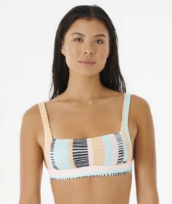 Ripcurl Haut De Bikini Rip Curl Crop Top Ripple Effect - Black