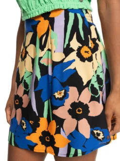 Jupe ROXY GOLDEN POPPY - Anthracite Flower Jammin