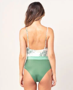 Maillot De Bain Une Pièce Ripcurl Coastal Palms Good - WHITE -Vêtements D'eau LOVE N SURF TRI MOULDED TOP 0 211485 1