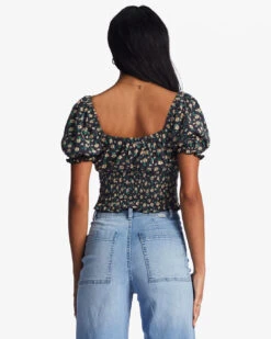 Haut à Manches Bouffantes Billabong LOVE SONG - BLACK PEBBLE -Vêtements D'eau LOVE SONG 0 268939 1