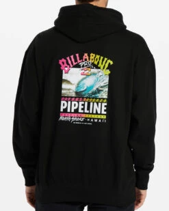 Sweat à Capuche Pour Homme Billabong Pipeline Poster - Black -Vêtements D'eau OP D AFFICHES DE PIPELINE 0 271404 1