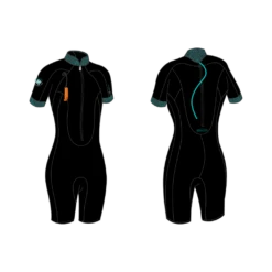 Shorty Femme Ocean Step CLASSIC 2/2 - NOIR / TEAL ELEFANT