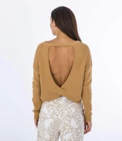 Chandail Hurley Overlap Back - Iced Coffee 5 Chandail Hurley Overlap Back - Iced Coffee -Vêtements D'eau OVERLAP BACK SWEATER 0 263291 1