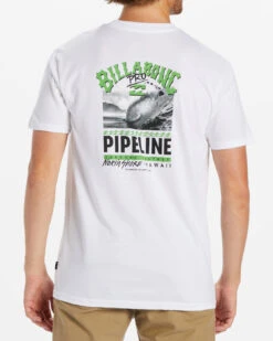 T-shirt Pour Homme Billabong Pipeline Poster - White -Vêtements D'eau PIPELINE AFFICHE SS 0 271406 1