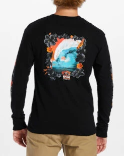 T-shirt Manches Longues Billabong Pipeline Floral - BLACK -Vêtements D'eau PIPELINE FLORAL LS 0 271411 1