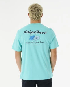Ripcurl T-shirt Rip Curl POSTCARDS HIBISCUS TEE - Aqua -Vêtements D'eau POSTCARDS HIBISCUS TEE 0 258659 1