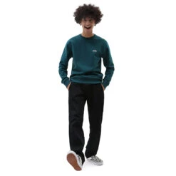 PULL MOLLETONNÉ Vans CORE BASIC CREW - Deep Teal