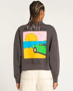 SWEAT POUR FEMME ELEMENT REFLECTIONS - OFF BLACK -Vêtements D'eau REFLECTIONS CREW W 0 269072 1