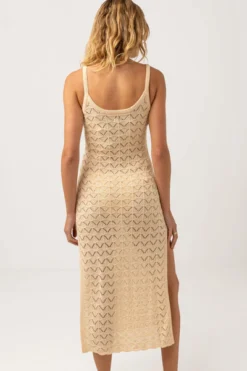 Robe Rhythm MARKETTA KNIT MIDI - Cream -Vêtements D'eau Robe Rhythm MARKETTA KNIT MIDI DRESS Cream 0 273824 1
