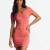 Robe Près Du Corps Billabong GIRL IN THE SUN - CORAL CRUSH