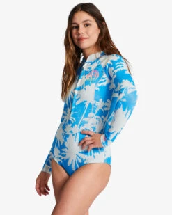 Shorty Billabong Manches Longues 1/1mm Salty Dayz - Blue Hawaii -Vêtements D'eau SALTY DAYZ LIGHT LS SPRING 0 271204 1