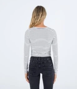 T-shirt Manche Longue Hurley Sophie Fitte - Feeder Stripe -Vêtements D'eau SOPHIE FITTE TEE 0 263283 1