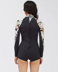 Shorty Billabong 2/2mm Spring Fever - PARADISE BLACK -Vêtements D'eau SPRING FEVER LS SPRING 0 240197 1