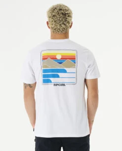 T-shirt à Manches Courtes Ripcurl Surf Revivial Sunset - White -Vêtements D'eau SURF REVIVIAL SUNSET TEE 0 258662 1