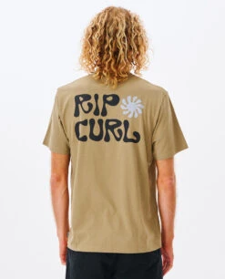 Ripcurl T-Shirt Rip Curl Salt Water Culture Psych Stack - Washed Moss -Vêtements D'eau SWC PSYCH STACK TEE 0 256983 1