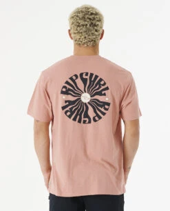 Ripcurl T-shirt à Manches Courtes Rip Curl Salt Water Culture Psyche Circles - Dusty Rose -Vêtements D'eau SWC PSYCHE CIRCLES TEE 0 258666 1