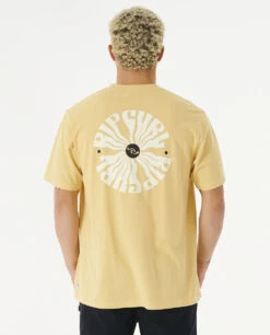 Ripcurl T-shirt à Manches Courtes Rip Curl Salt Water Culture Psyche Circles - Washed Yellow -Vêtements D'eau SWC PSYCHE CIRCLES TEE 0 258667 1