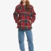 Surchemise Zippée En Polaire Quiksilver TOLALA YOUTH - Tibetan Red Tolala