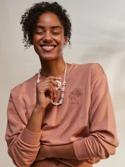 Sweat à Manches Longues Roxy SURFING BY MOONLIGHT- Papaya Punch