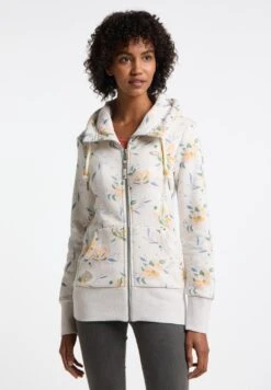 Sweat Zippé Ragwear NESKA FLOWER ZIP - White