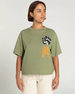T-SHIRT POUR FEMME ELEMENT JAM - OIL GREEN