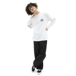 T-SHIRT VANS À MANCHES LONGUES OFF THE WALL CHECK GRAPHIC - WHITE