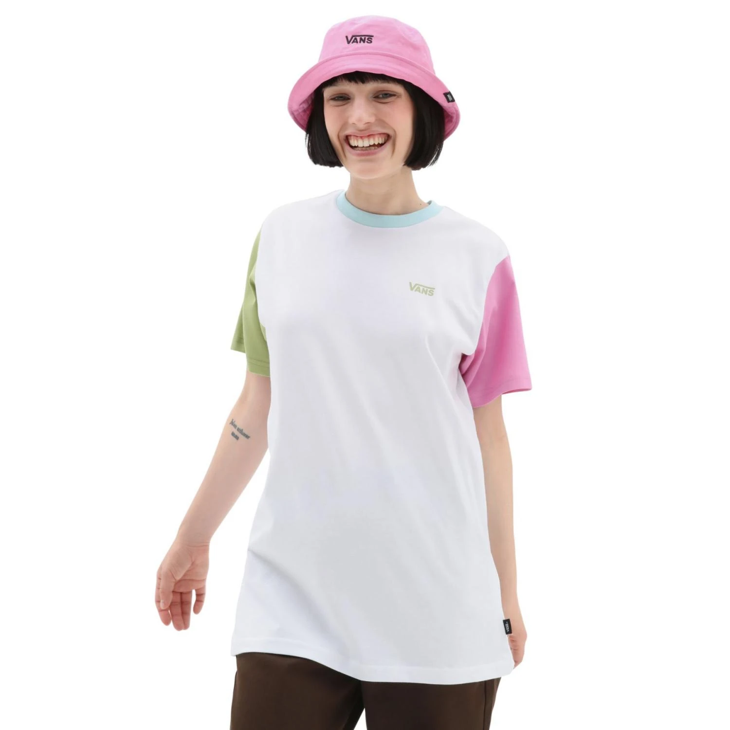 T-SHIRT Vans LEFT CHEST COLORBLOCK - Blanc 1 T-SHIRT Vans LEFT CHEST COLORBLOCK - Blanc