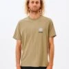 Ripcurl T-Shirt Rip Curl Salt Water Culture Psych Stack - Washed Moss