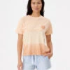 Ripcurl T-Shirt Coupe Relax Rip Curl Wettie Icon - Peach
