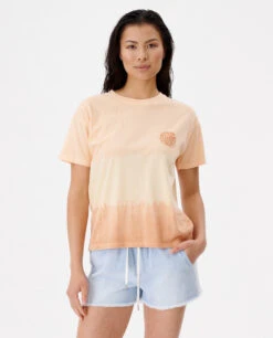 Ripcurl T-Shirt Coupe Relax Rip Curl Wettie Icon - Peach