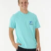 Ripcurl T-shirt Rip Curl POSTCARDS HIBISCUS TEE - Aqua