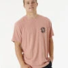 Ripcurl T-shirt à Manches Courtes Rip Curl Salt Water Culture Psyche Circles - Dusty Rose