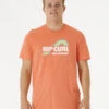 T-shirt à Manches Courtes Ripcurl Surf Revival Waving - Peach