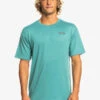 T-shirt De Surf à Manches Courtes Quiksilver Omni Session - Brittany Blue