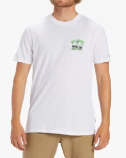 T-shirt Pour Homme Billabong Pipeline Poster - White